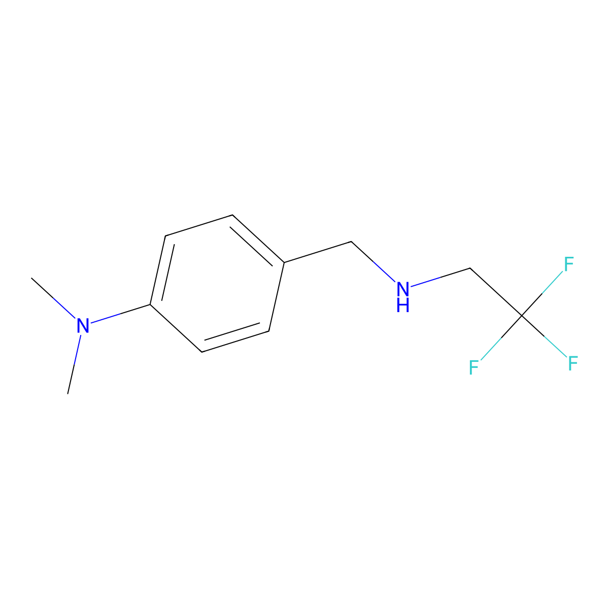 N,N-dimethyl-4-{[(2,2,2-trifluoroethyl)amino]methyl}aniline molecular structure, CAS 1016811-90-7