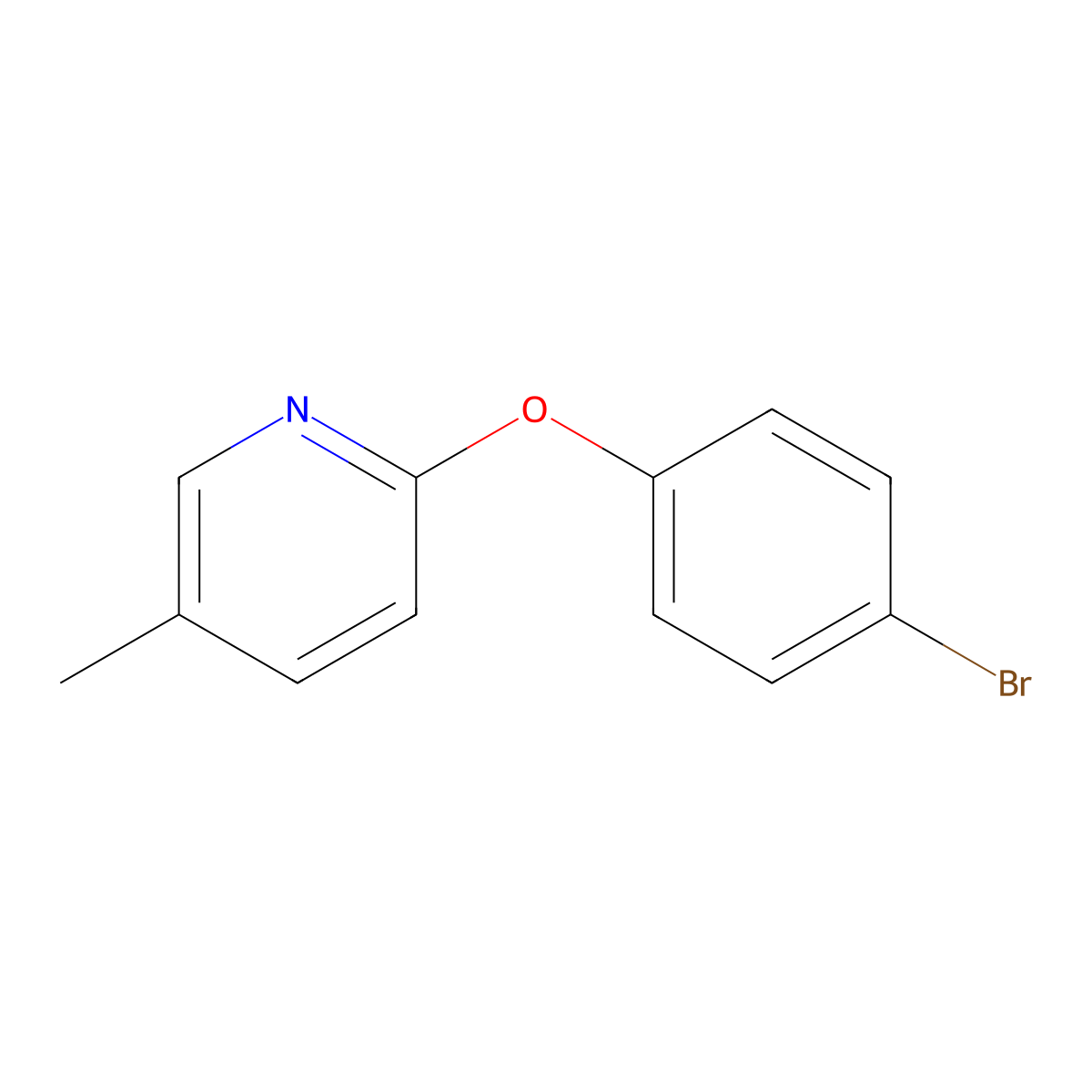 2-(4-Bromophenoxy)-5-methylpyridine molecular structure, CAS 1016812-08-0