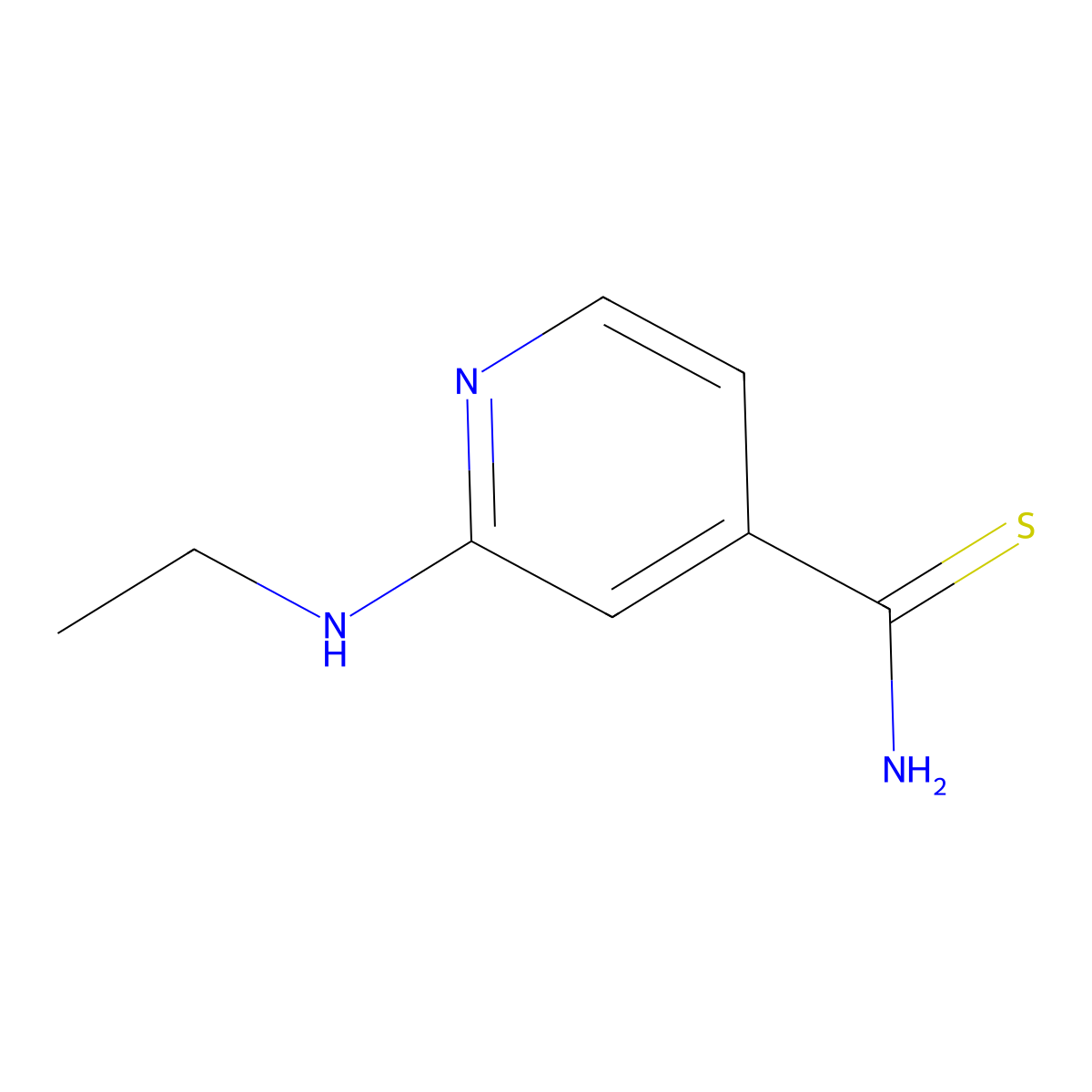 2-(Ethylamino)pyridine-4-carbothioamide molecular structure, CAS 1016812-14-8