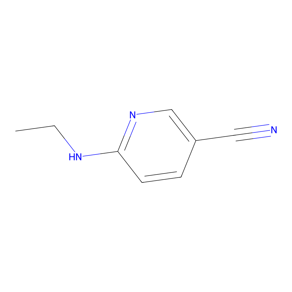 6-(Ethylamino)-3-pyridinecarbonitrile molecular structure, CAS 1016813-34-5