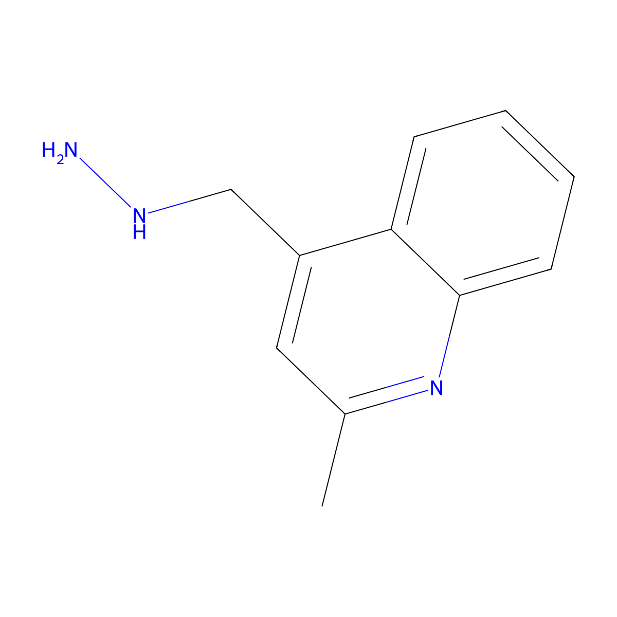 4-(Hydrazinylmethyl)-2-methylquinoline molecular structure, CAS 1016814-09-7