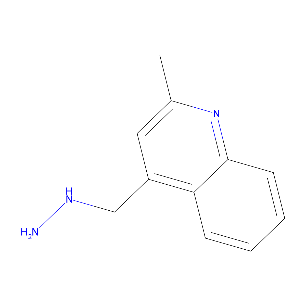 4-(Hydrazinylmethyl)-2-methylquinoline molecular structure, CAS 1016814-09-7
