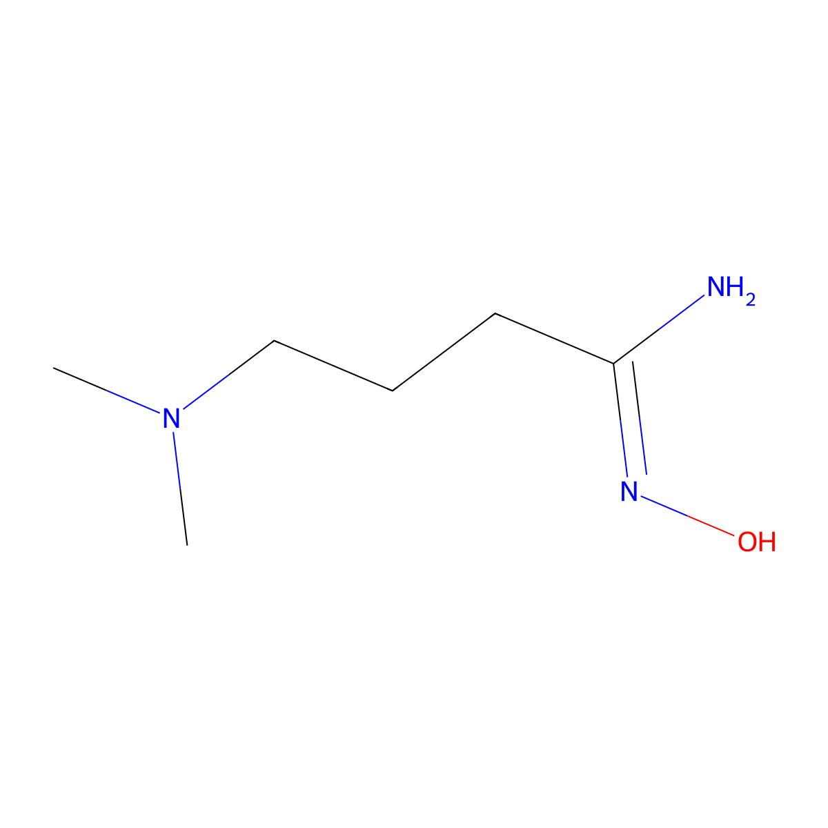 4-(dimethylamino)-N'-hydroxybutanimidamide molecular structure, CAS 1016814-60-0