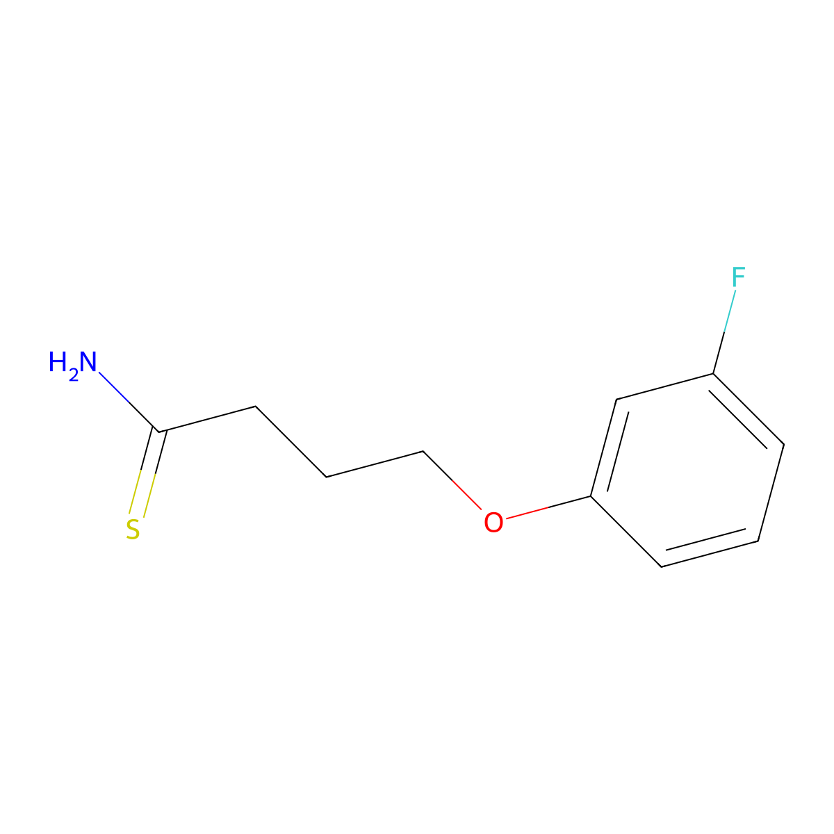 4-(3-Fluorophenoxy)butanethioamide molecular structure, CAS 1016814-63-3