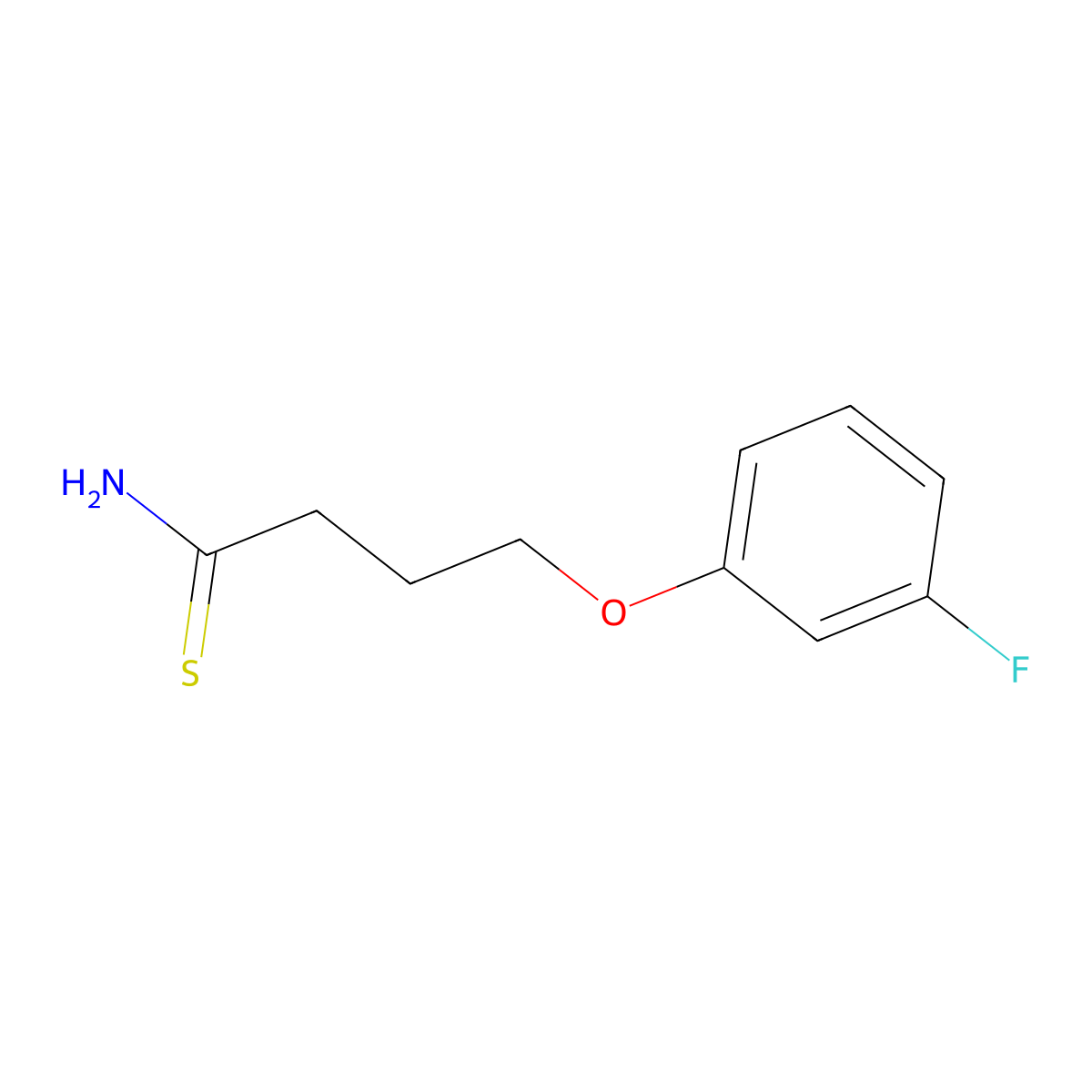 4-(3-Fluorophenoxy)butanethioamide molecular structure, CAS 1016814-63-3