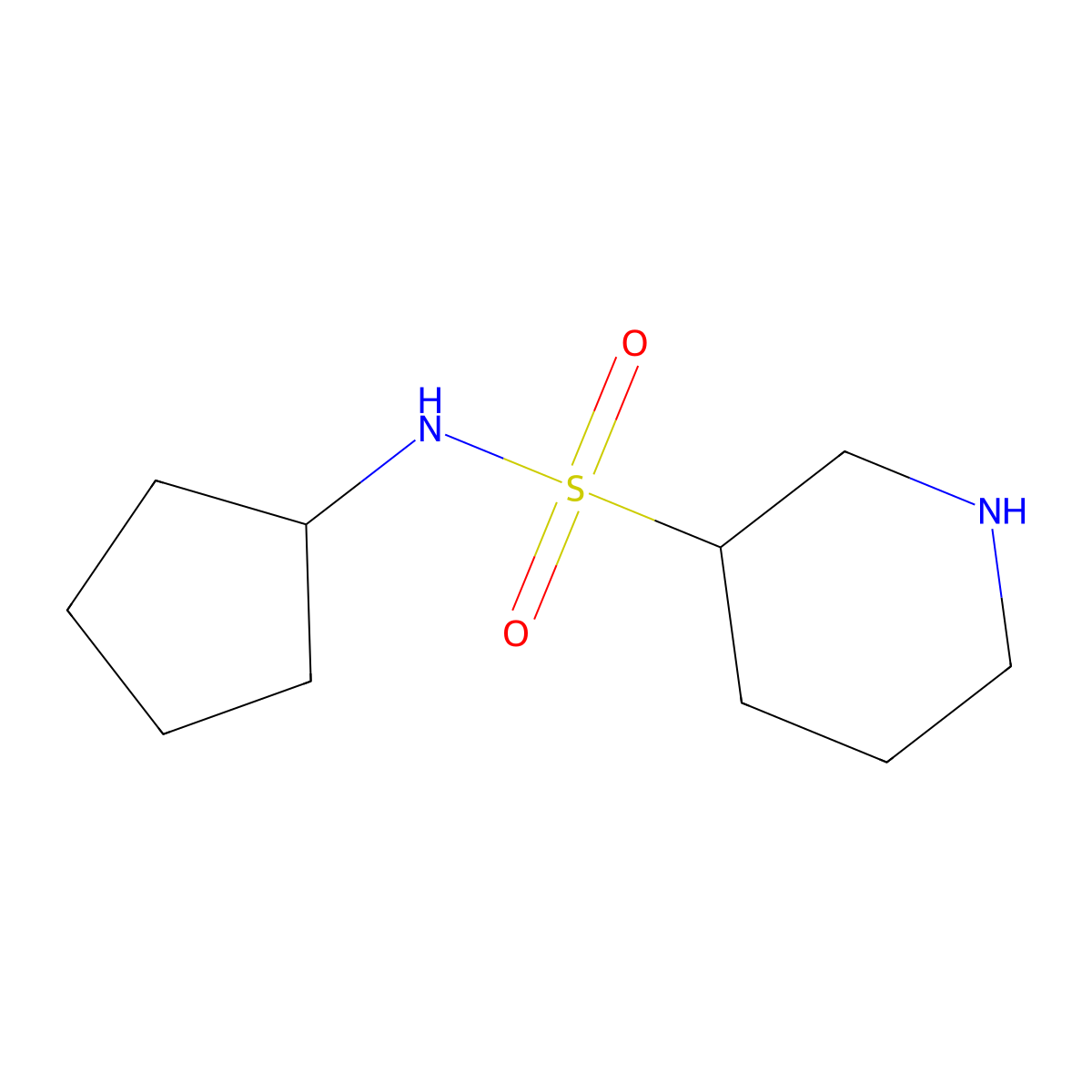N-cyclopentylpiperidine-3-sulfonamide molecular structure, CAS 1016814-99-5