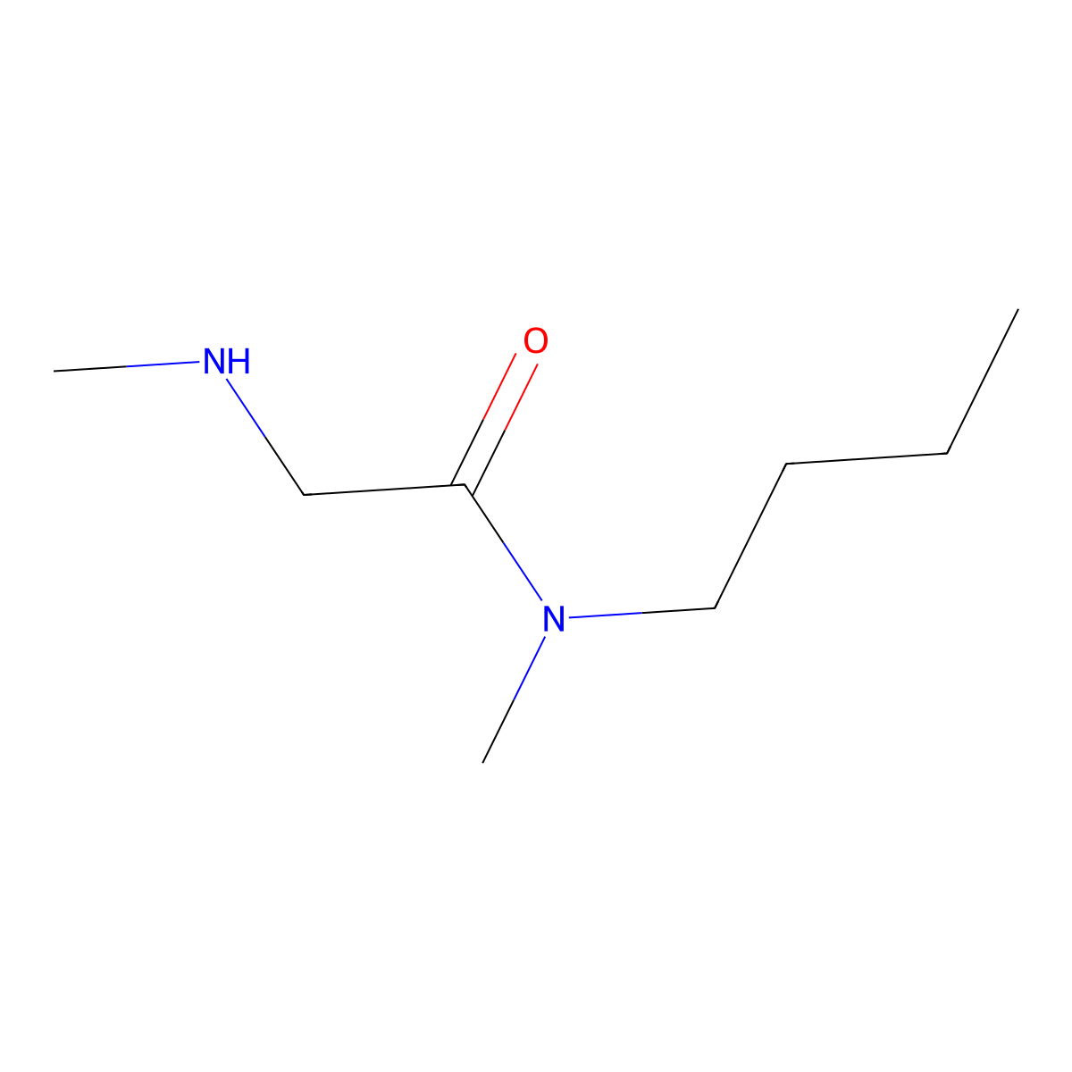 N-Butyl-N-methyl-2-methylamino-acetamide molecular structure, CAS 1016815-00-1