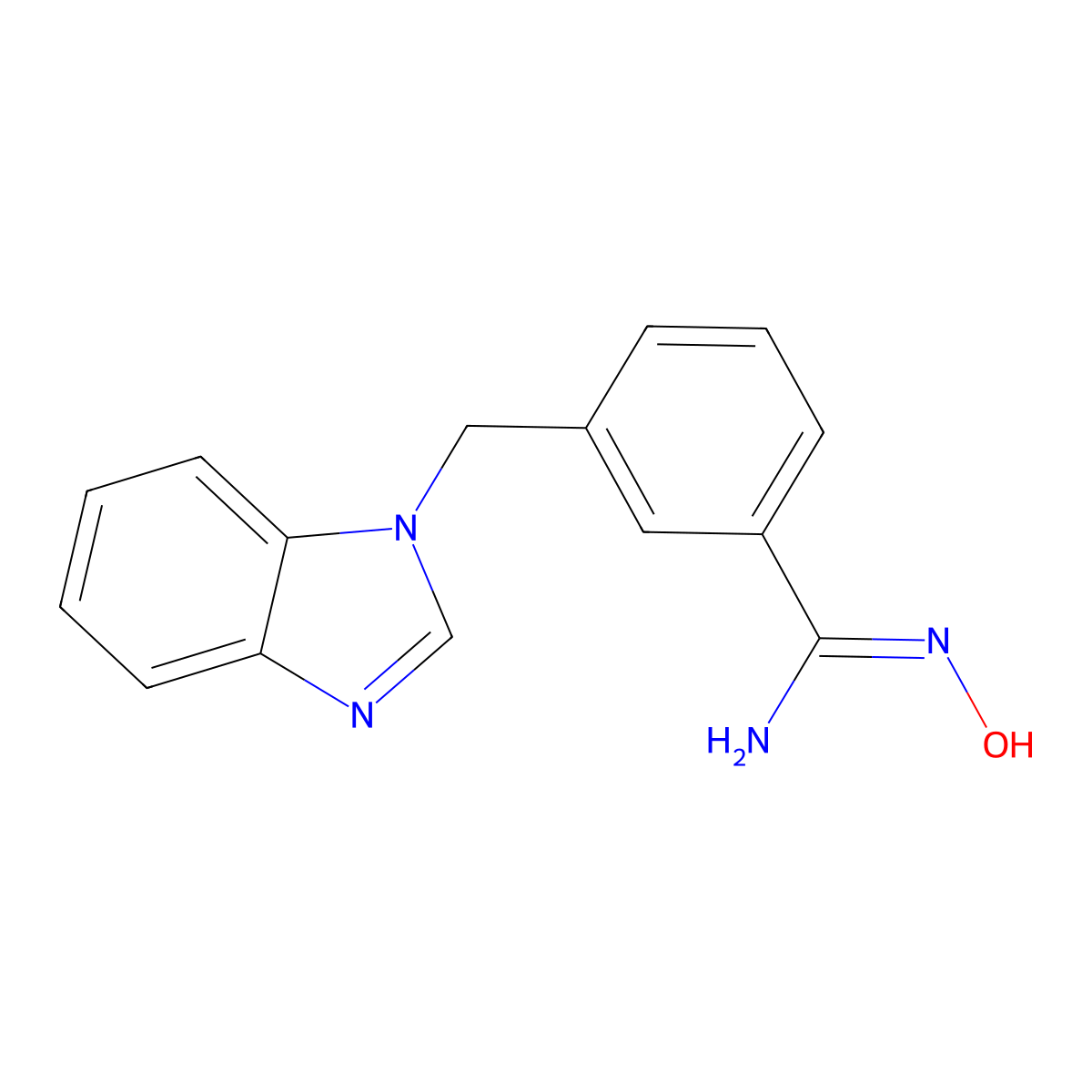 3-(1H-1,3-benzodiazol-1-ylmethyl)-N'-hydroxybenzene-1-carboximidamide molecular structure, CAS 1016815-21-6