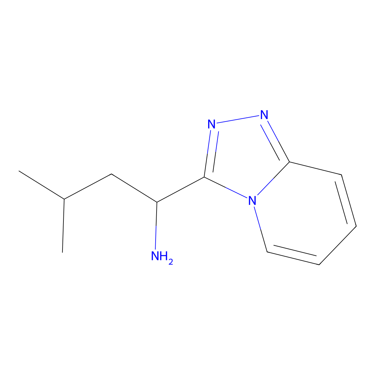 1-([1,2,4]Triazolo[4,3-a]pyridin-3-yl)-3-methylbutan-1-amine molecular structure, CAS 1016815-84-1