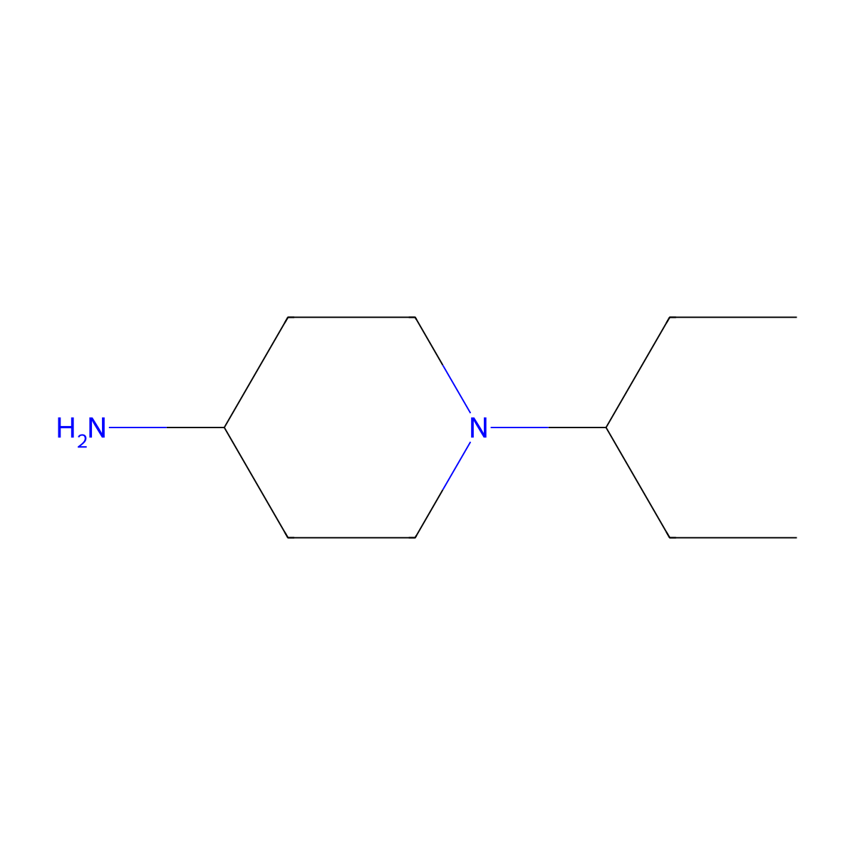 4-Amino-1-(1-ethylpropyl)piperidine molecular structure, CAS 1016815-87-4