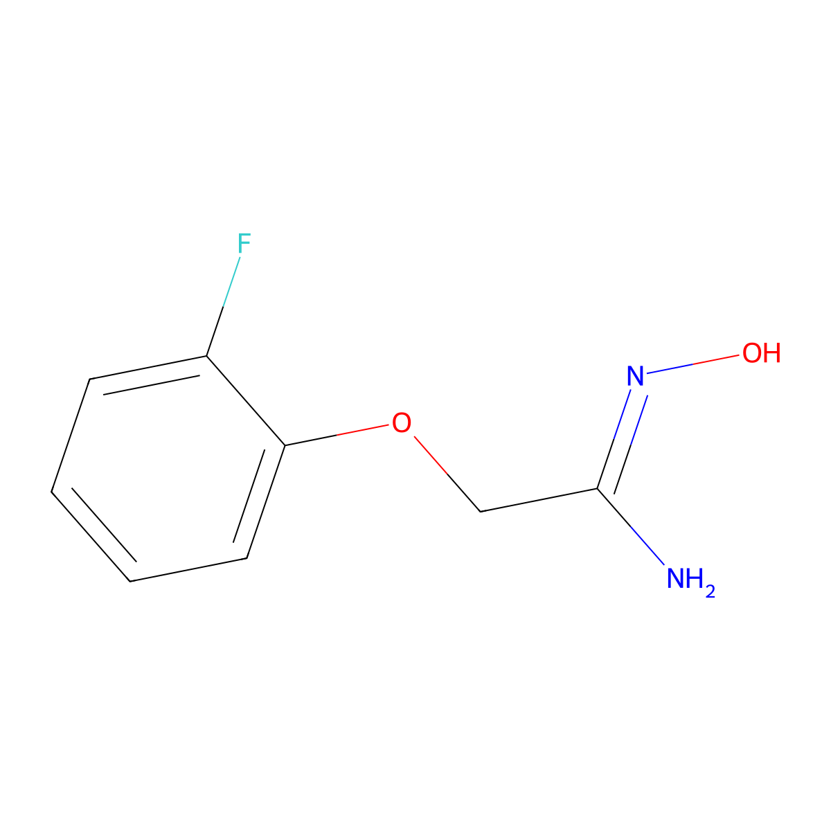 2-(2-fluorophenoxy)-N'-hydroxyethanimidamide molecular structure, CAS 1016817-25-6