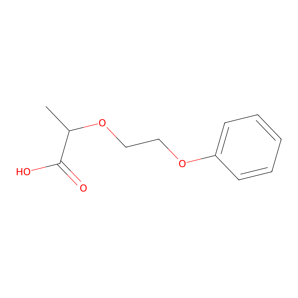 2-(2-Phenoxyethoxy)propanoic acid molecular structure, CAS 1016817-65-4