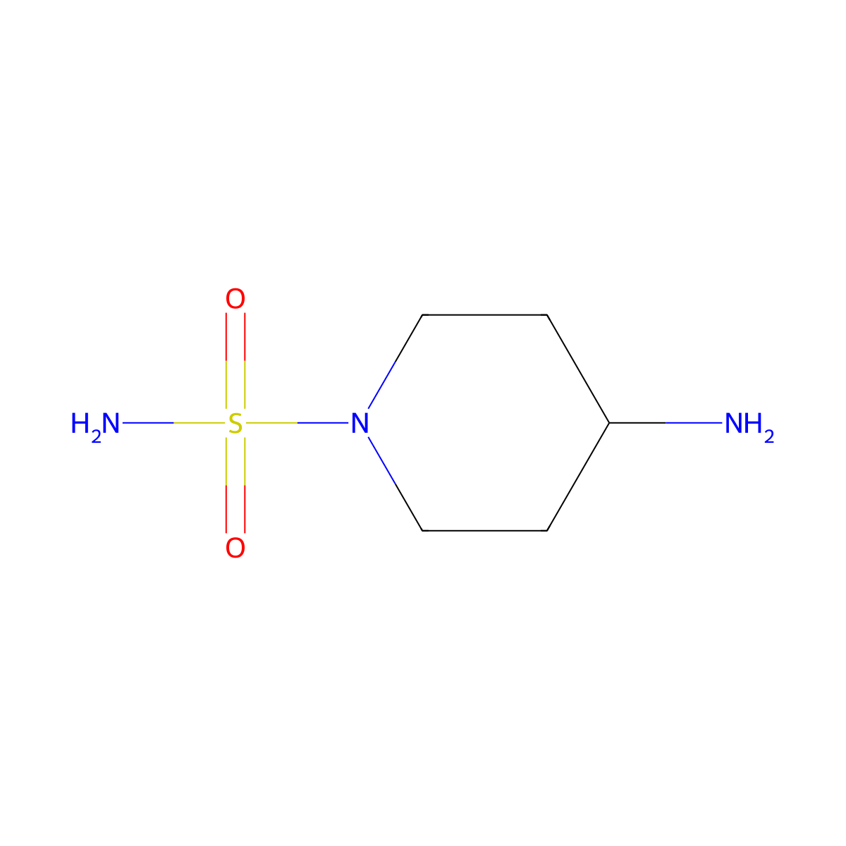 4-Aminopiperidine-1-sulfonamide molecular structure, CAS 1016818-01-1
