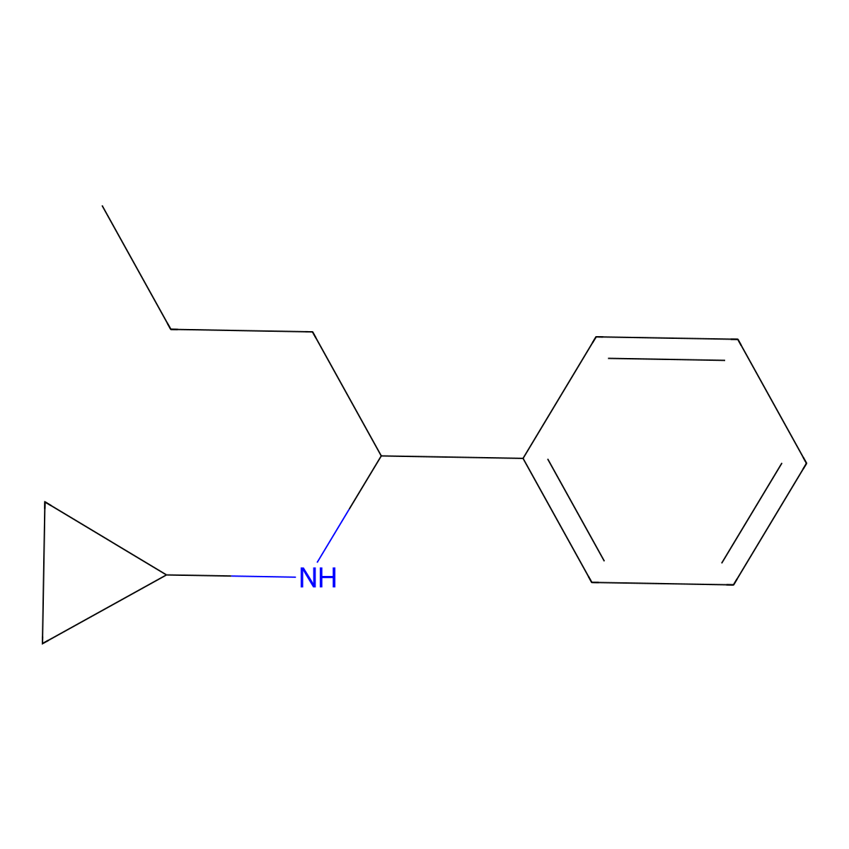 N-(1-phenylbutyl)cyclopropanamine molecular structure, CAS 1016819-03-6