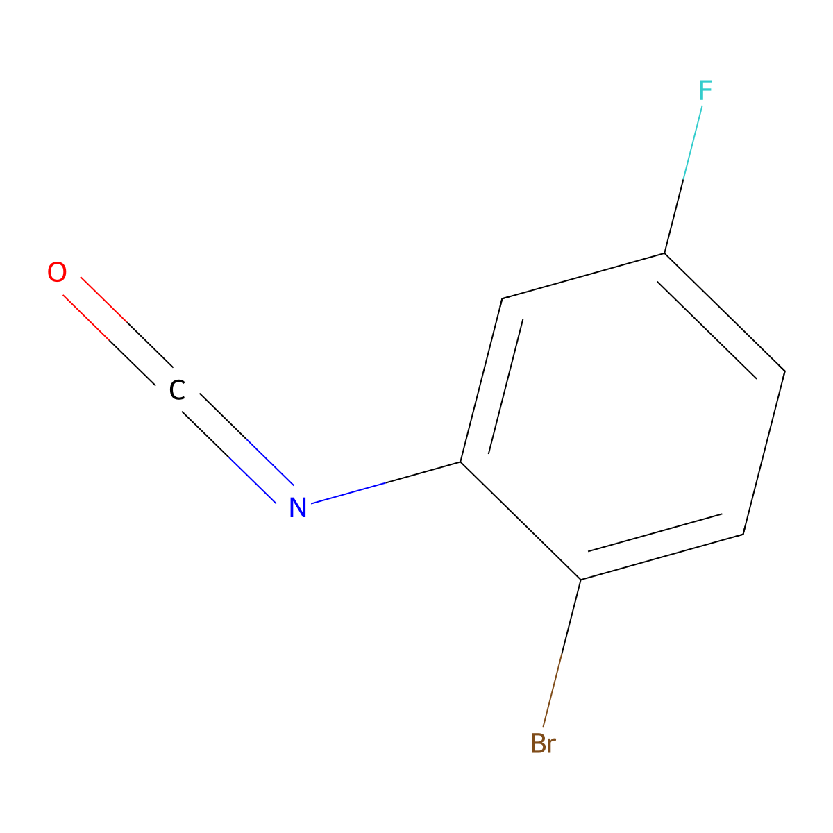 1-Bromo-4-fluoro-2-isocyanatobenzene molecular structure, CAS 1016819-26-3
