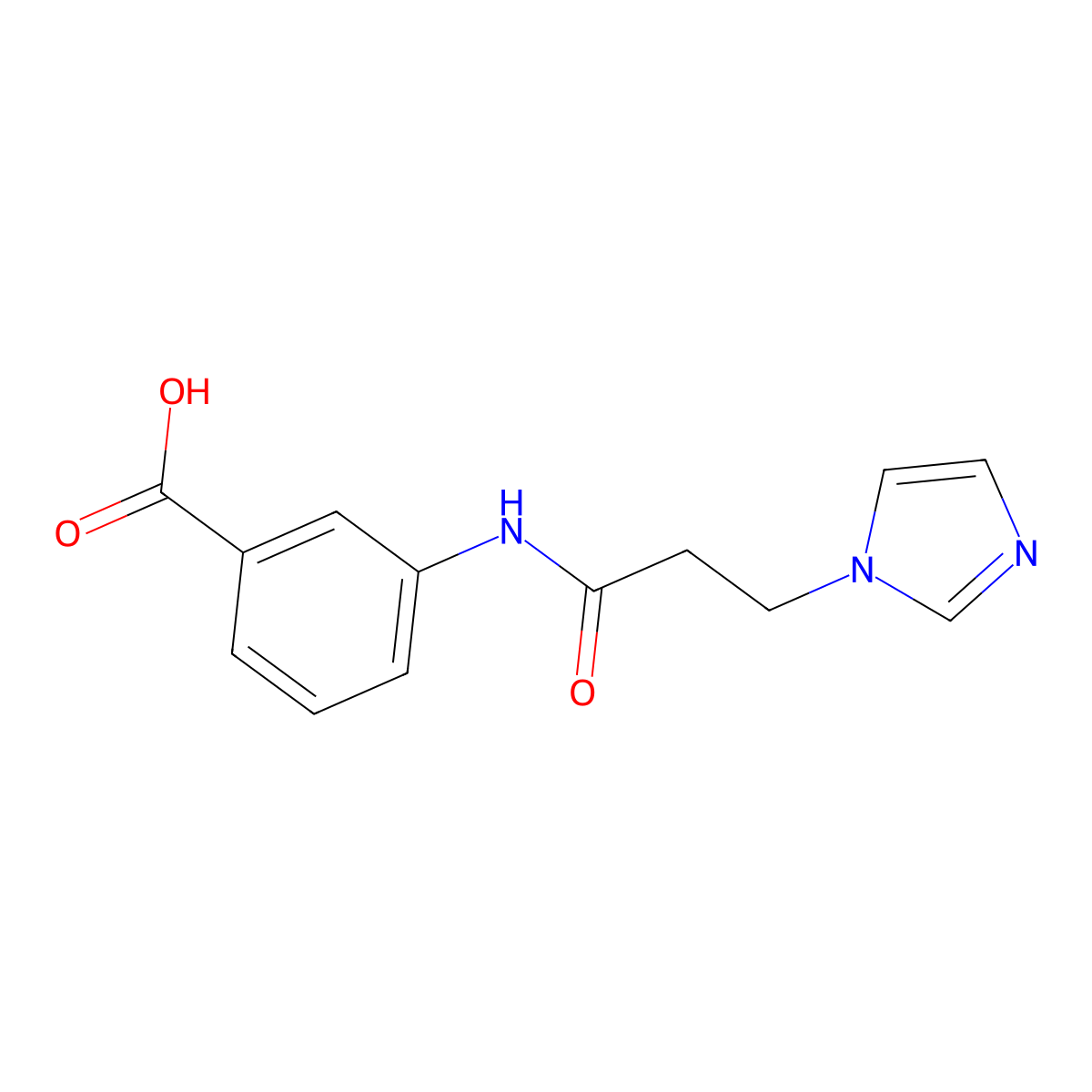 3-[3-(1H-imidazol-1-yl)propanamido]benzoic acid molecular structure, CAS 1016819-96-7