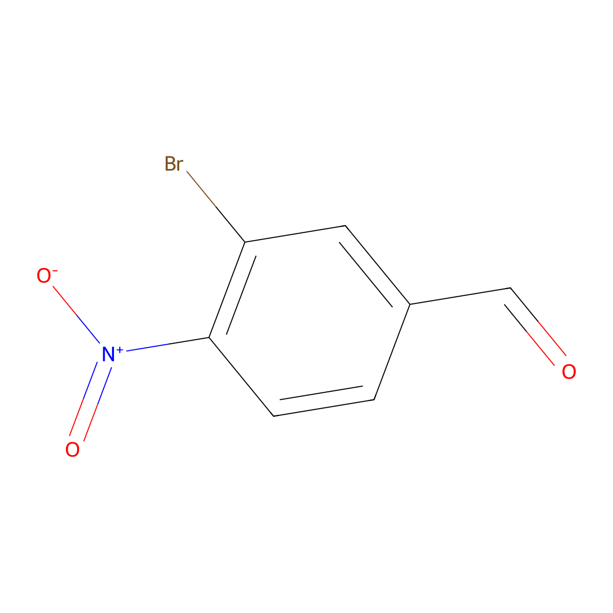 3-Bromo-4-nitrobenzaldehyde molecular structure, CAS 101682-68-2