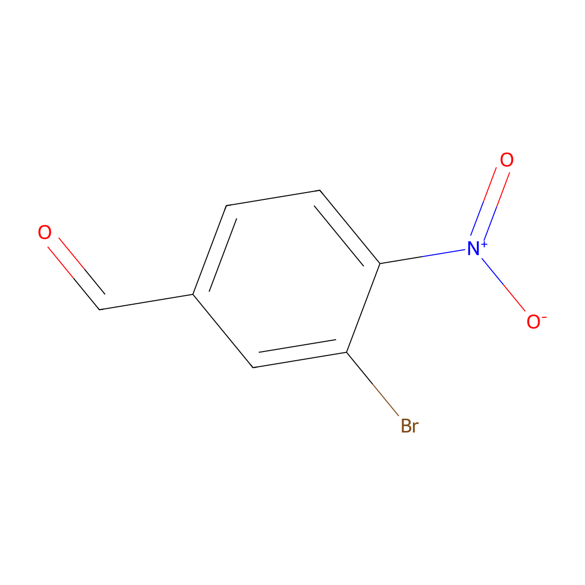 3-Bromo-4-nitrobenzaldehyde molecular structure, CAS 101682-68-2