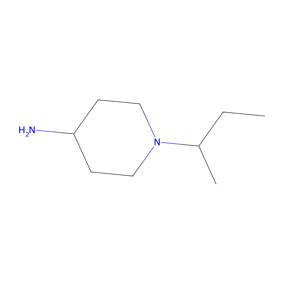1-(Sec-butyl)piperidin-4-amine molecular structure, CAS 1016820-77-1