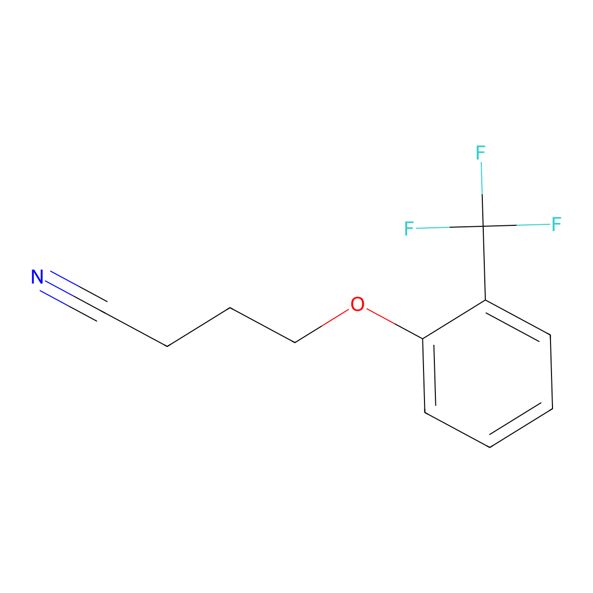 4-[2-(Trifluoromethyl)-phenoxy]butanenitrile molecular structure, CAS 1016821-74-1