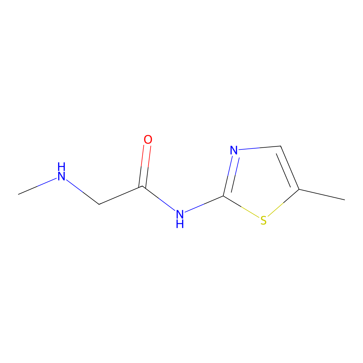 2-(Methylamino)-N-(5-methylthiazol-2-yl)acetamide molecular structure, CAS 1016824-89-7