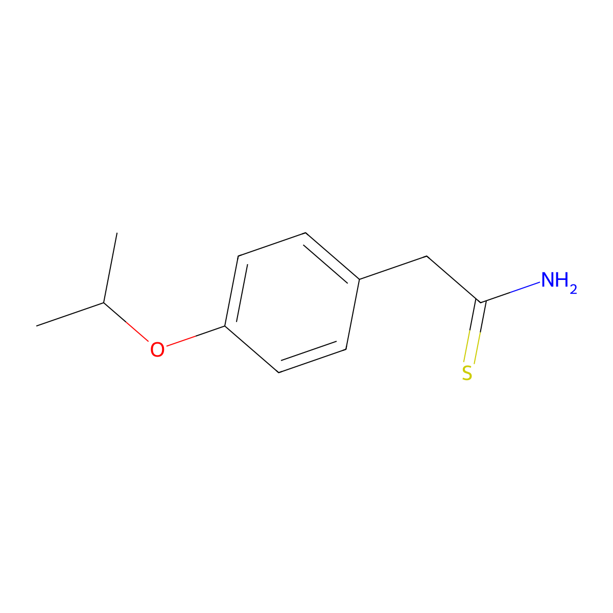 2-(4-Isopropoxyphenyl)ethanethioamide molecular structure, CAS 1016825-01-6