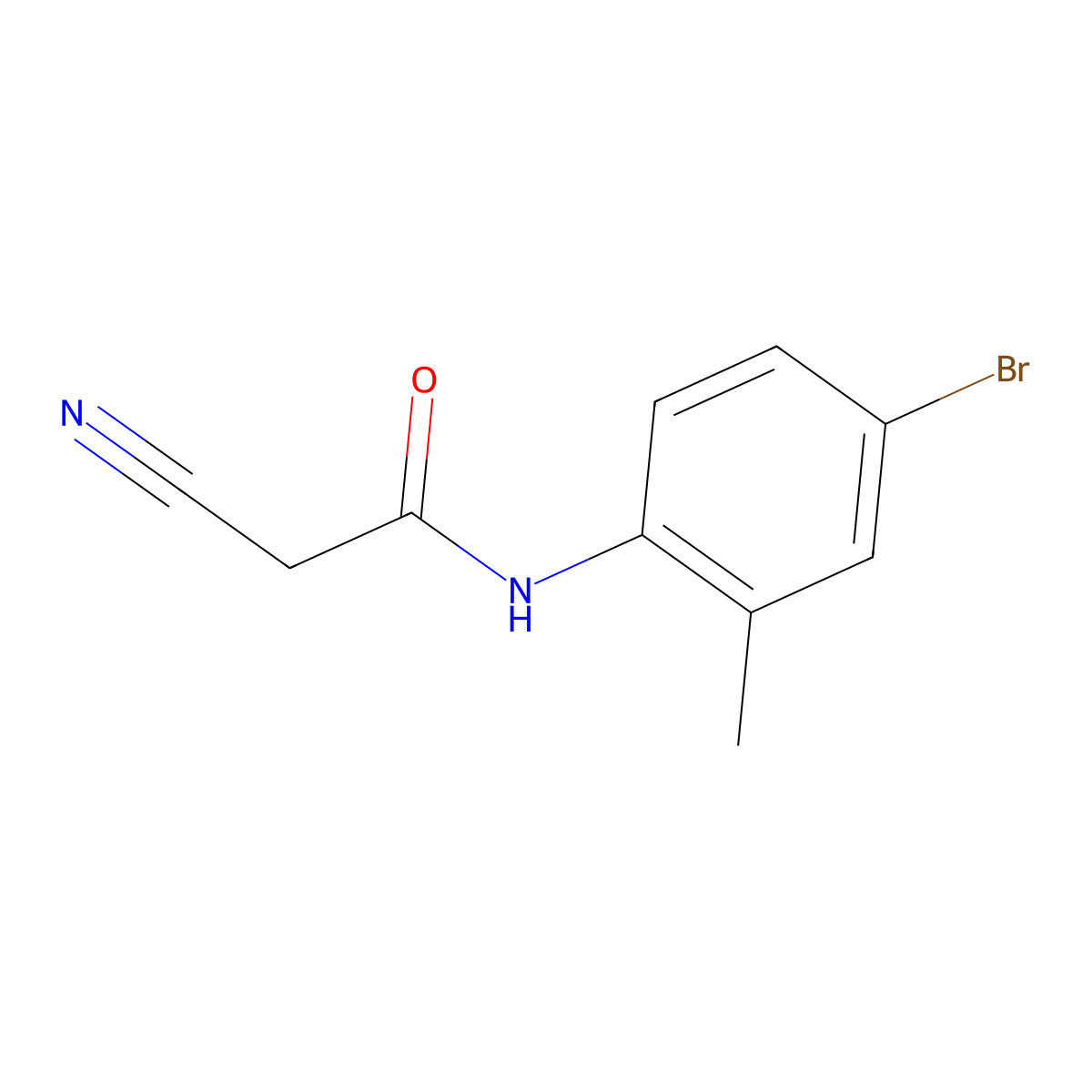 N-(4-Bromo-2-methylphenyl)-2-cyanoacetamide molecular structure, CAS 1016825-04-9