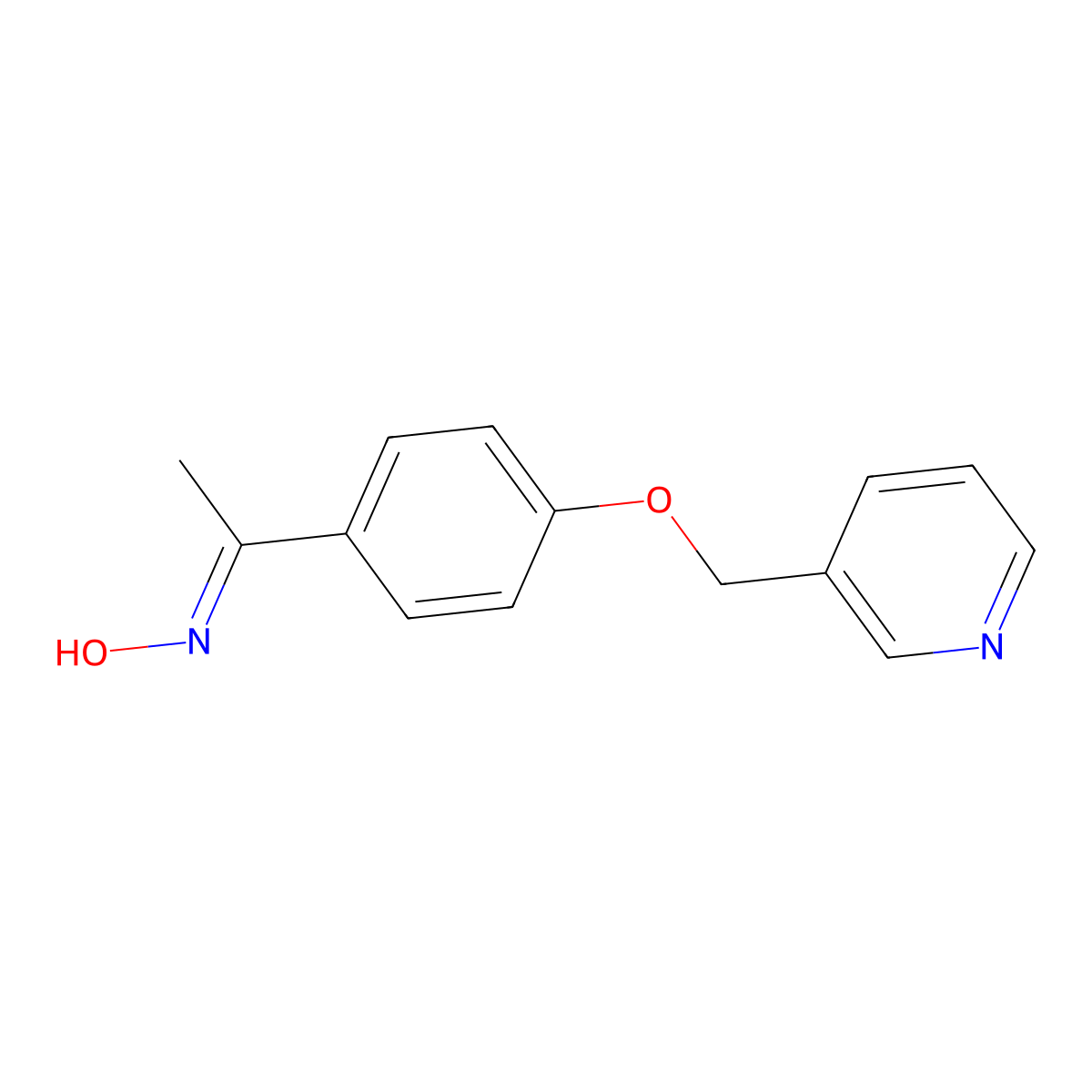 N-{1-[4-(pyridin-3-ylmethoxy)phenyl]ethylidene}hydroxylamine molecular structure, CAS 1016826-30-4