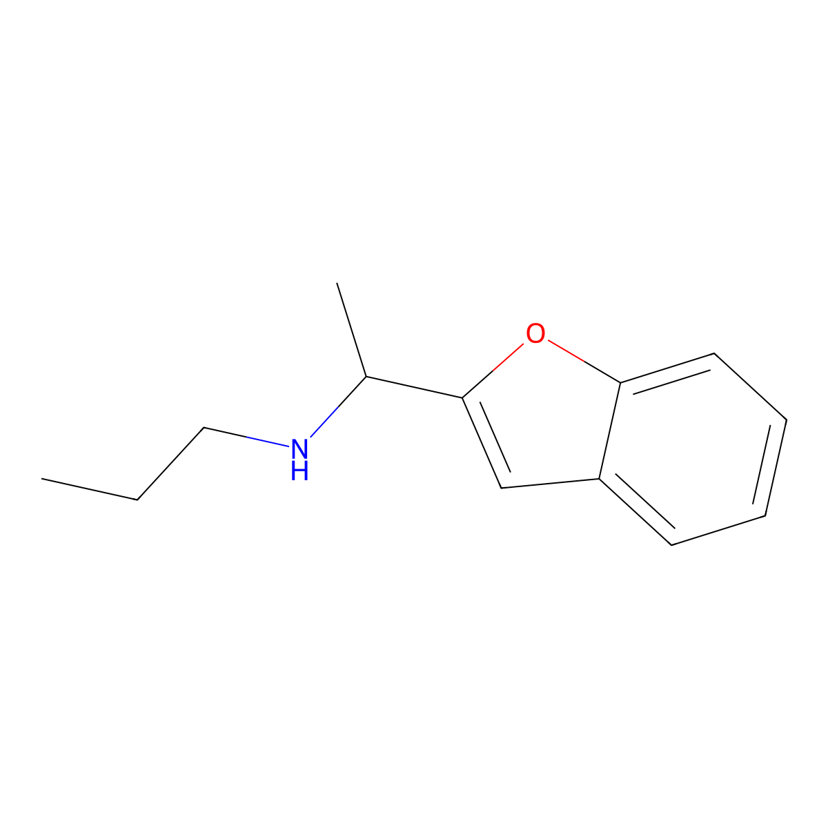 [1-(1-Benzofuran-2-yl)ethyl](propyl)amine molecular structure, CAS 1016826-77-9