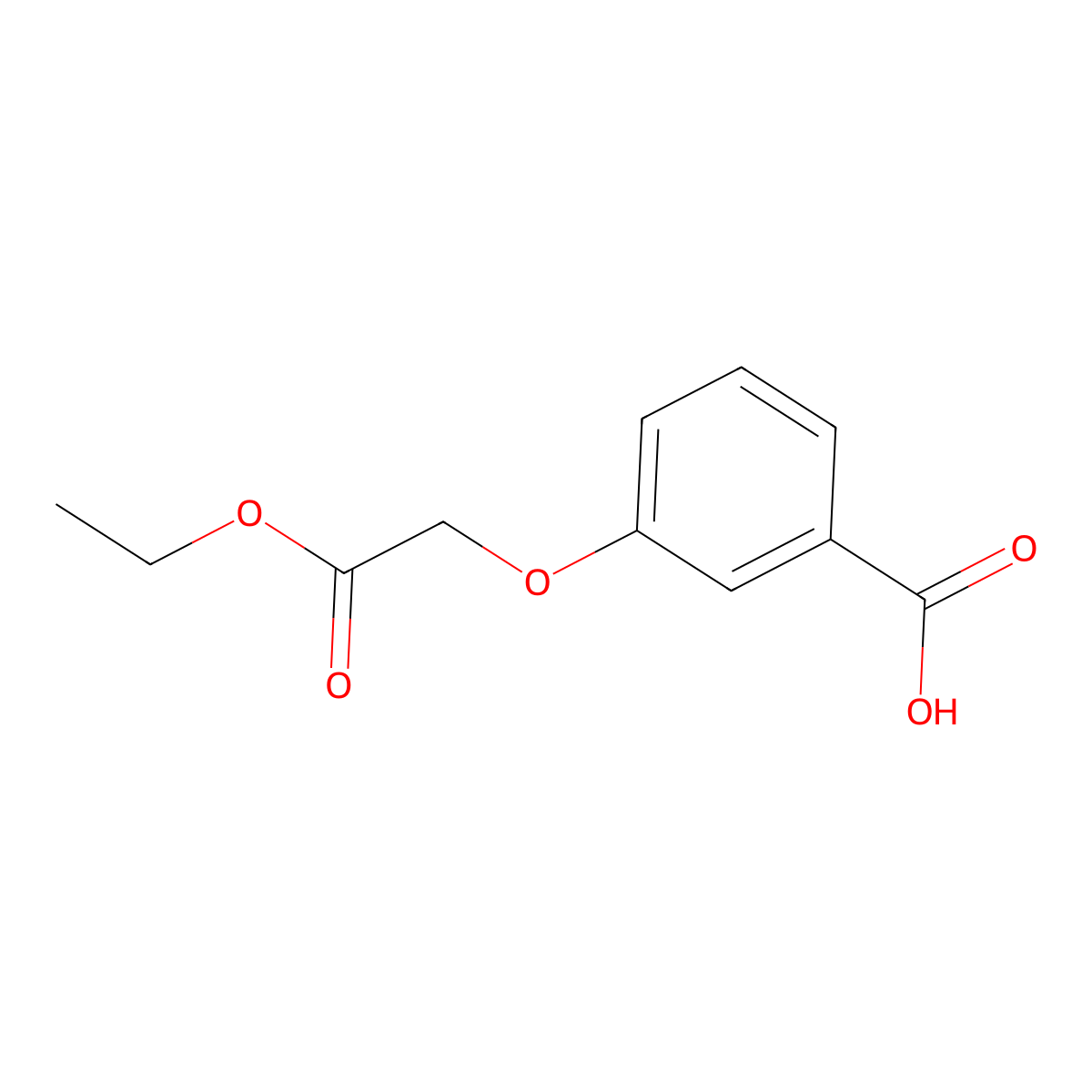 3-(2-Ethoxy-2-oxoethoxy)benzoic acid molecular structure, CAS 1016826-94-0