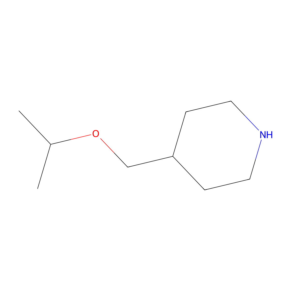 4-(Isopropoxymethyl)piperidine molecular structure, CAS 1016827-31-8