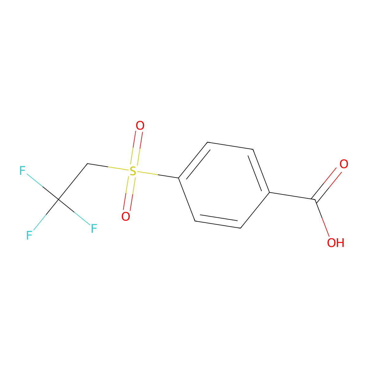 4-(2,2,2-Trifluoroethanesulfonyl)benzoic acid molecular structure, CAS 1016827-86-3