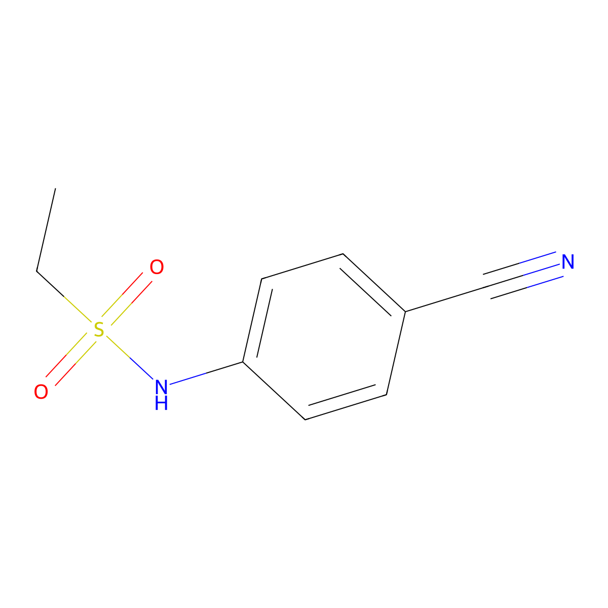 N-(4-cyanophenyl)ethane-1-sulfonamide molecular structure, CAS 1016830-93-5