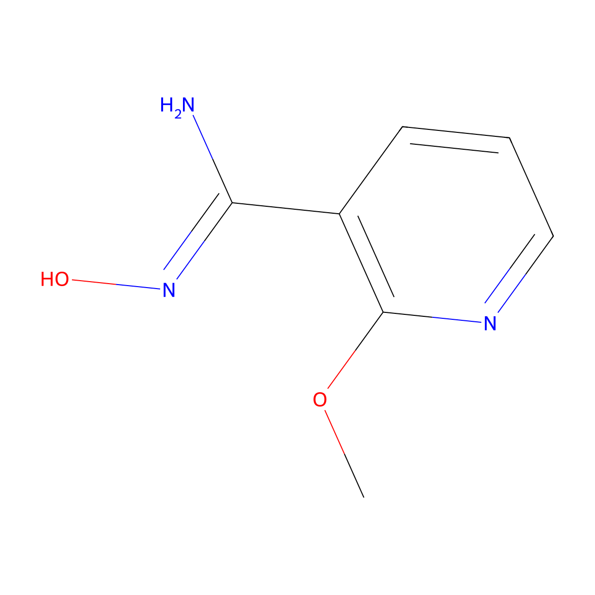 N-hydroxy-2-methoxypyridine-3-carboximidamide molecular structure, CAS 1016831-16-5