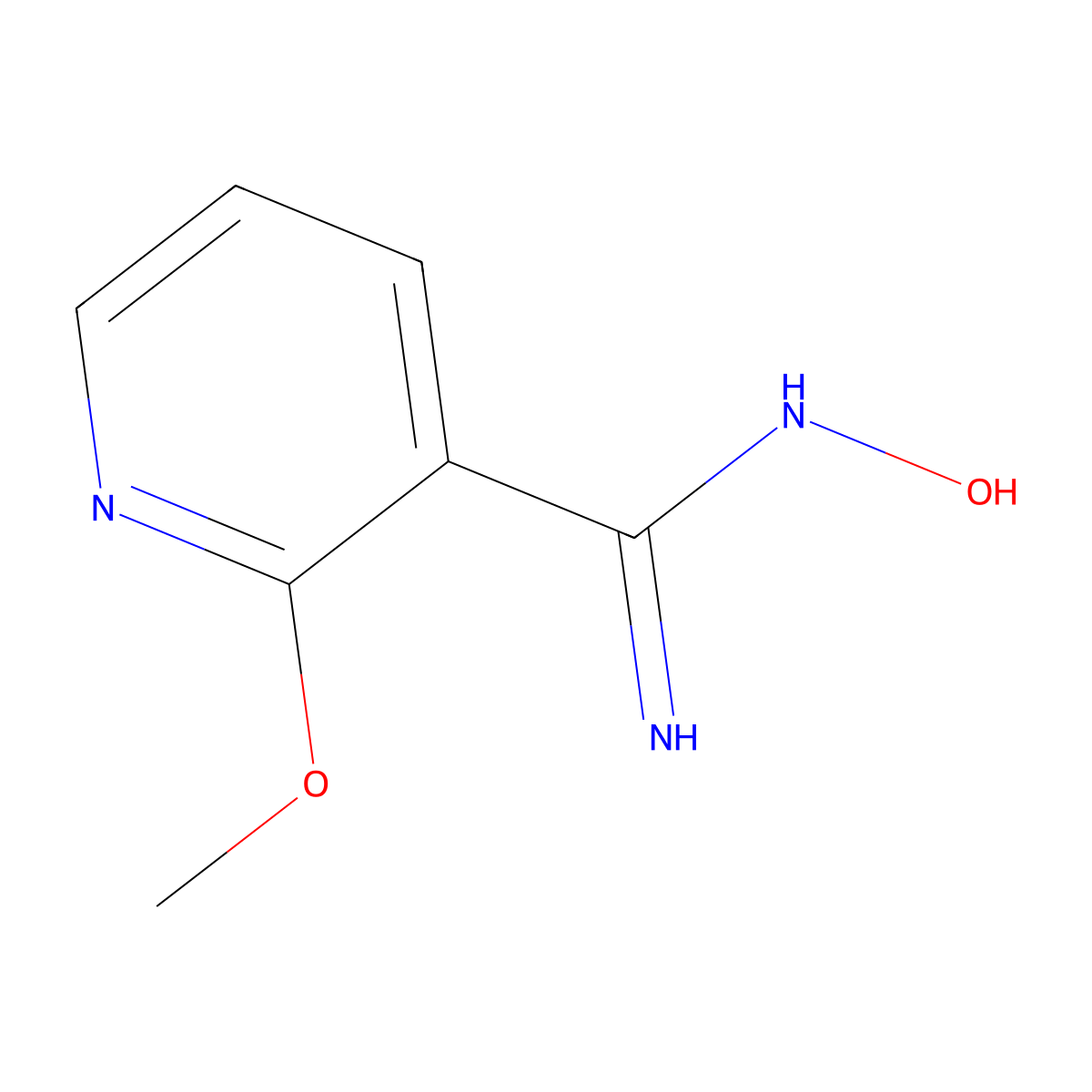 N-hydroxy-2-methoxypyridine-3-carboximidamide molecular structure, CAS 1016831-16-5