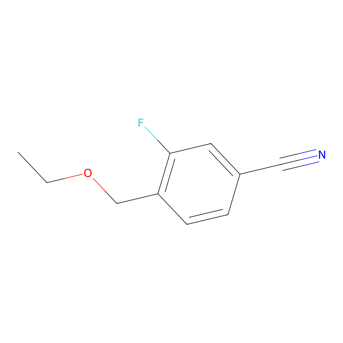 4-(Ethoxymethyl)-3-fluorobenzonitrile molecular structure, CAS 1016832-87-3