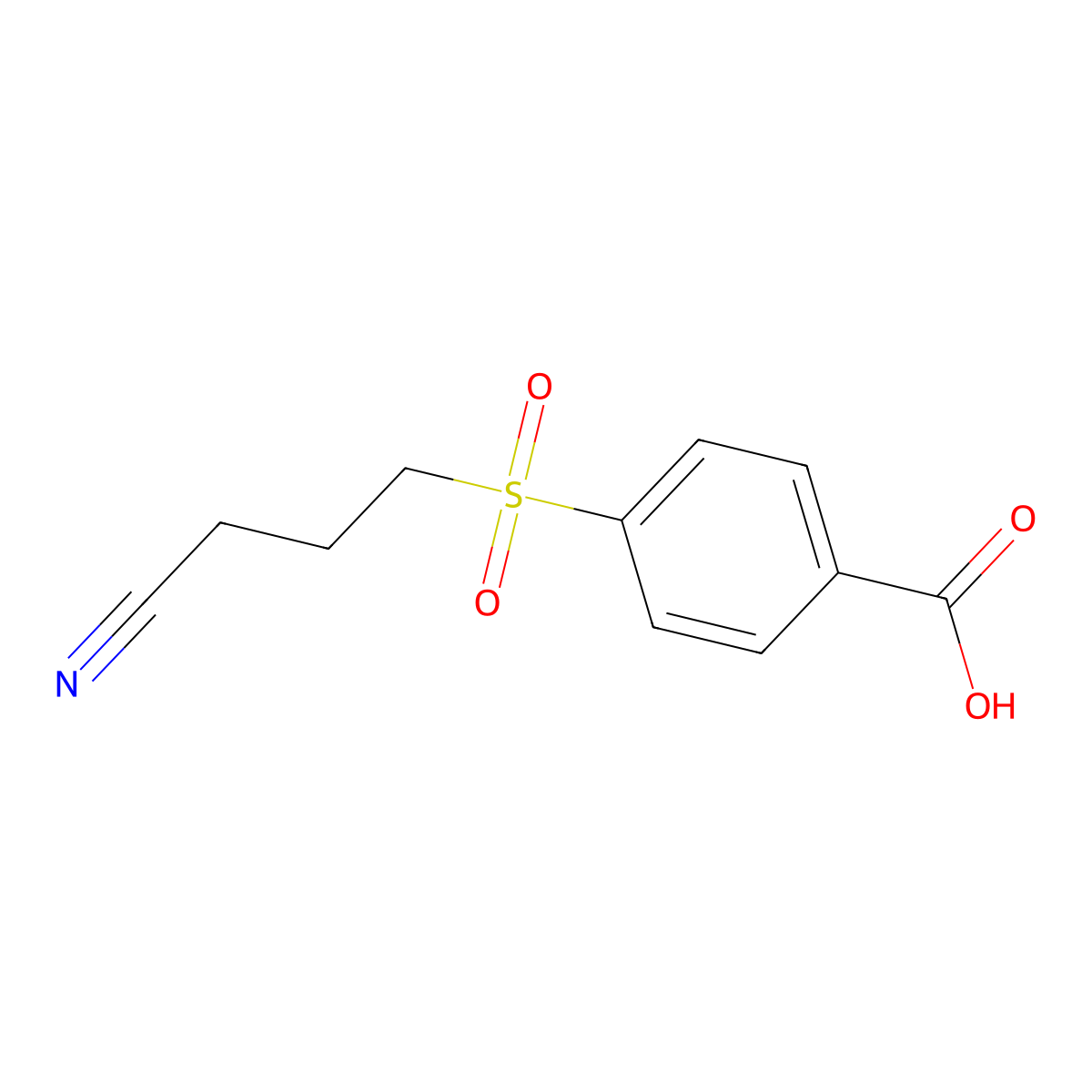 4-(3-Cyanopropanesulfonyl)benzoic acid molecular structure, CAS 1016834-20-0