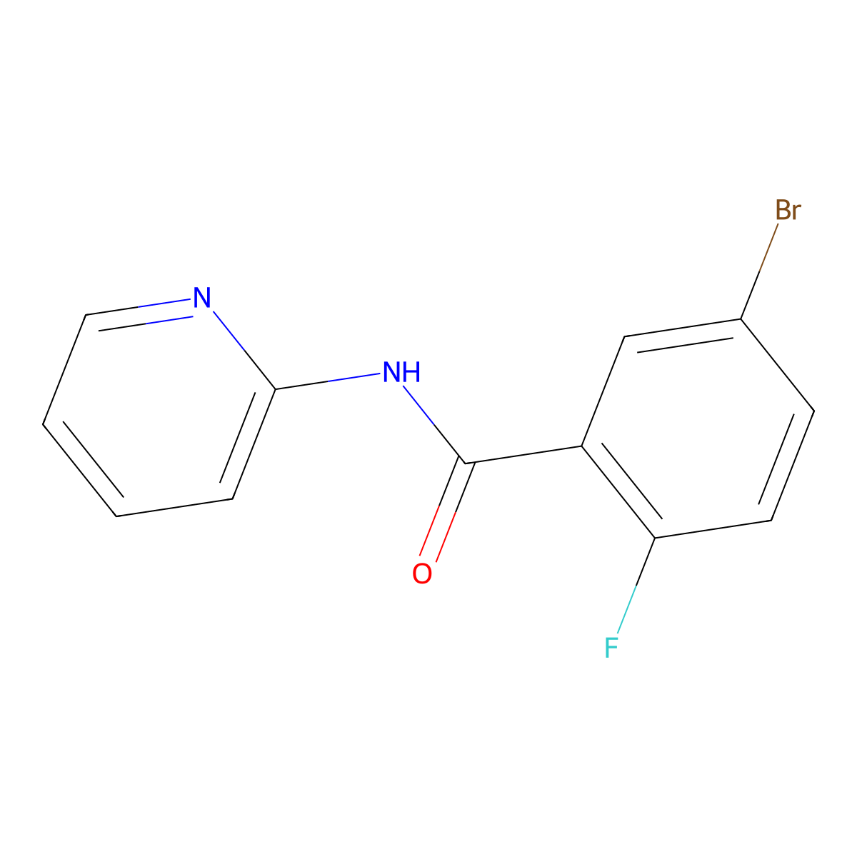 5-Bromo-2-fluoro-N-2-pyridinylbenzamide molecular structure, CAS 1016834-21-1