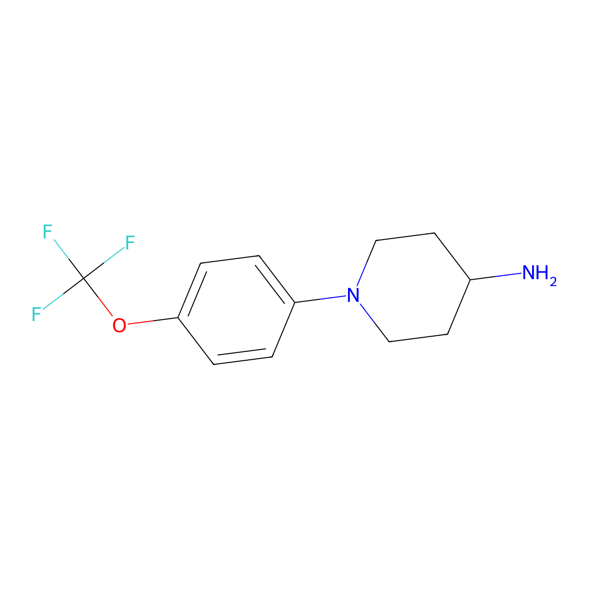 1-[4-(Trifluoromethoxy)phenyl]piperidin-4-amine molecular structure, CAS 1016835-41-8