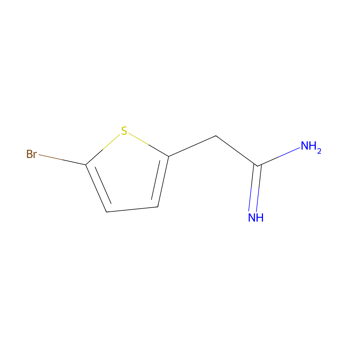 2-(5-Bromothiophen-2-yl)acetimidamide molecular structure, CAS 1016835-71-4