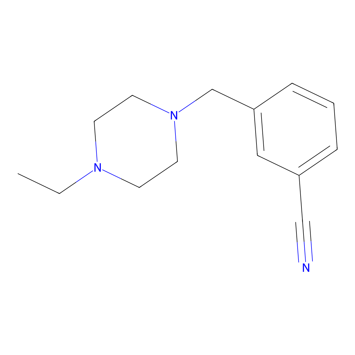 3-[(4-Ethylpiperazin-1-yl)methyl]benzonitrile molecular structure, CAS 1016836-47-7
