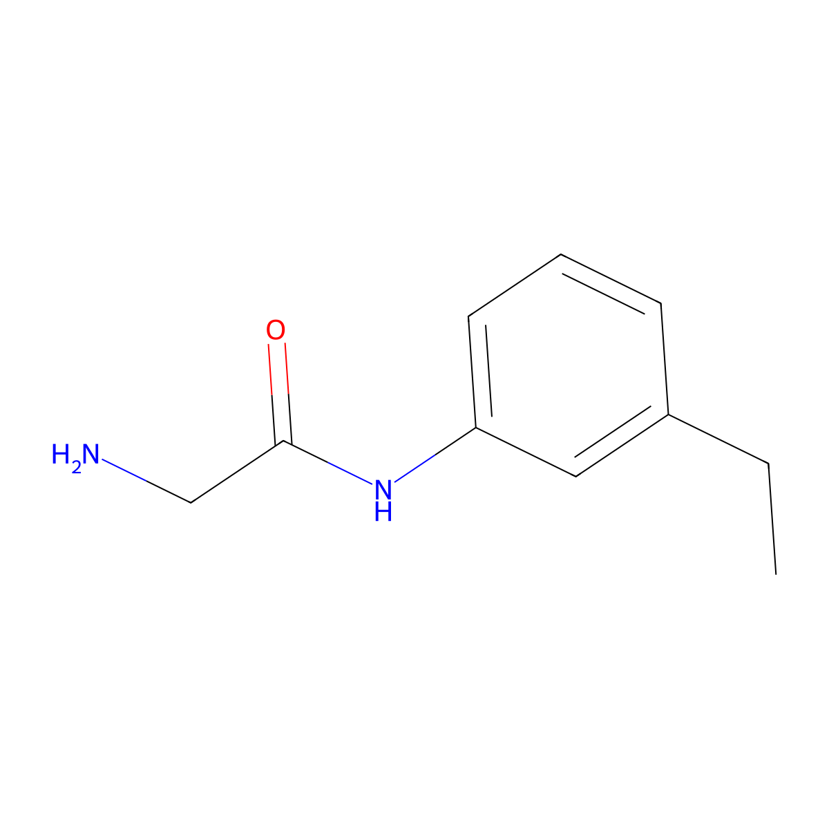 2-amino-N-(3-ethylphenyl)acetamide molecular structure, CAS 1016836-86-4