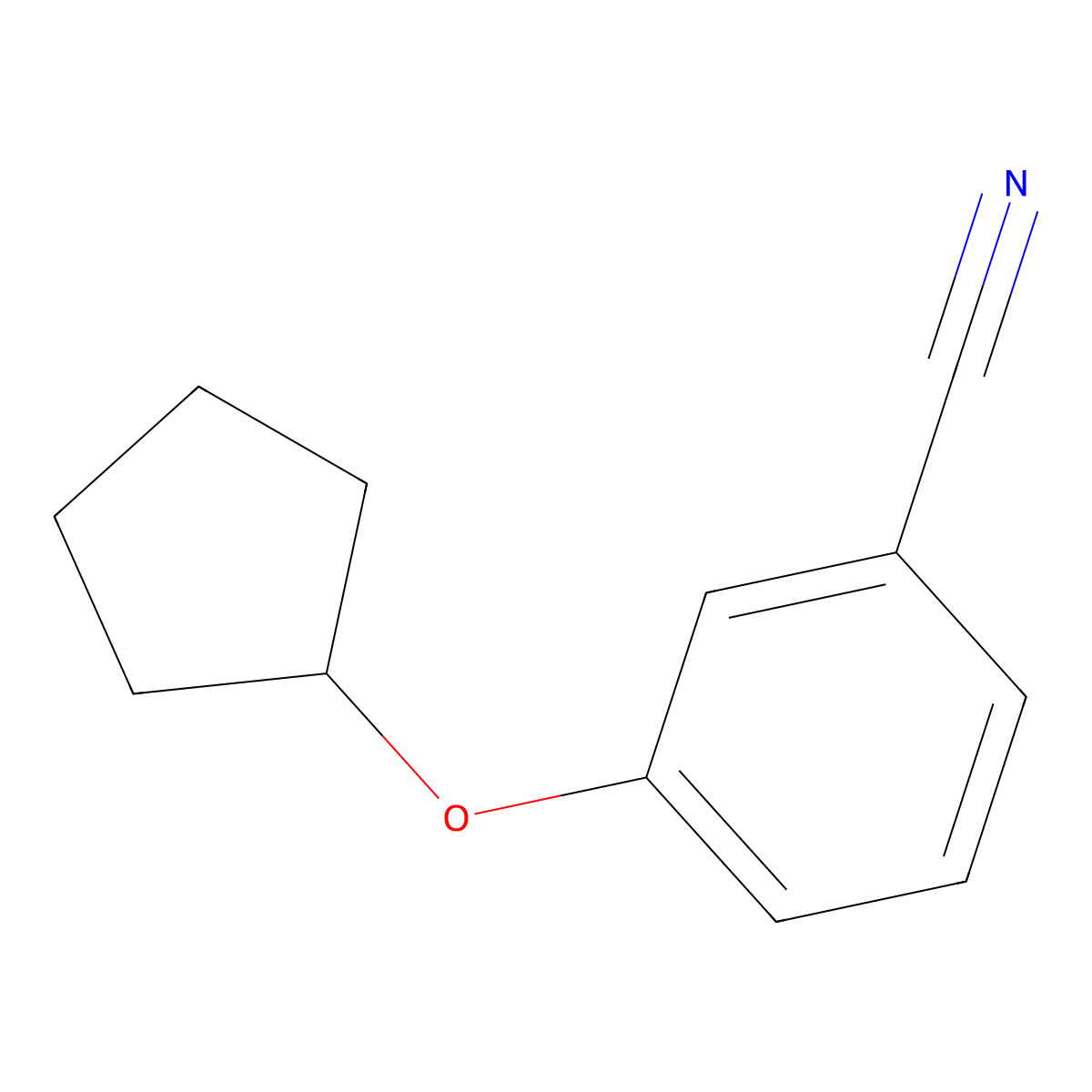 3-(Cyclopentyloxy)benzonitrile molecular structure, CAS 1016837-06-1