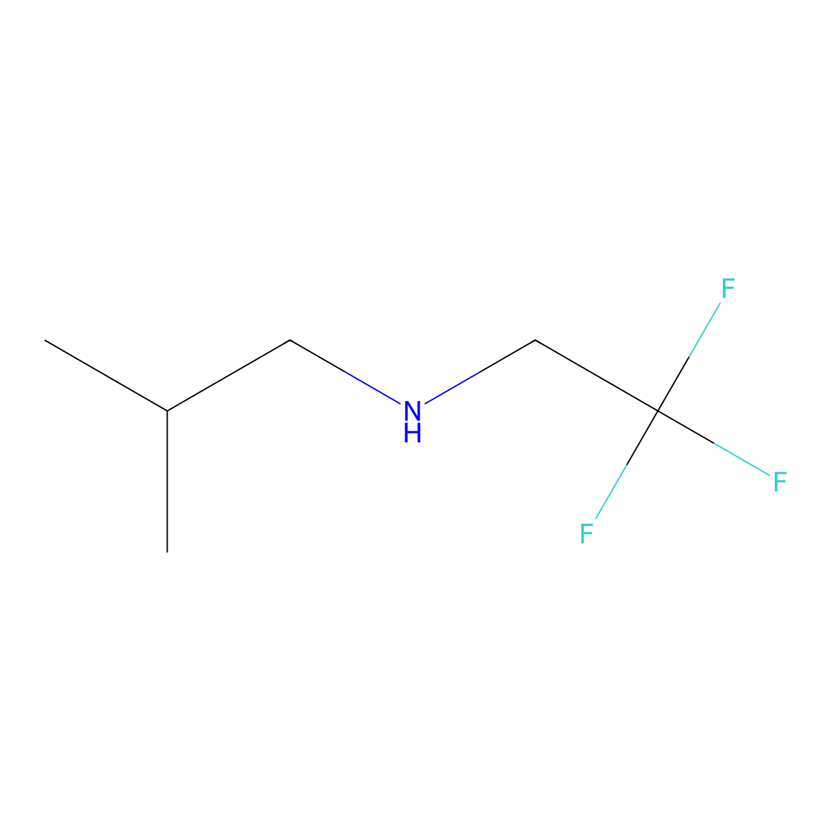 (2-Methylpropyl)(2,2,2-trifluoroethyl)amine molecular structure, CAS 1016837-09-4