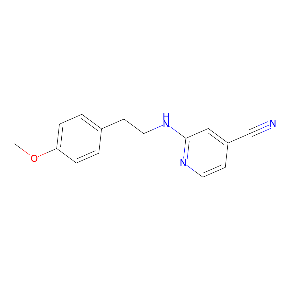 2-[[2-(4-Methoxyphenyl)ethyl]amino]-4-pyridinecarbonitrile molecular structure, CAS 1016837-41-4