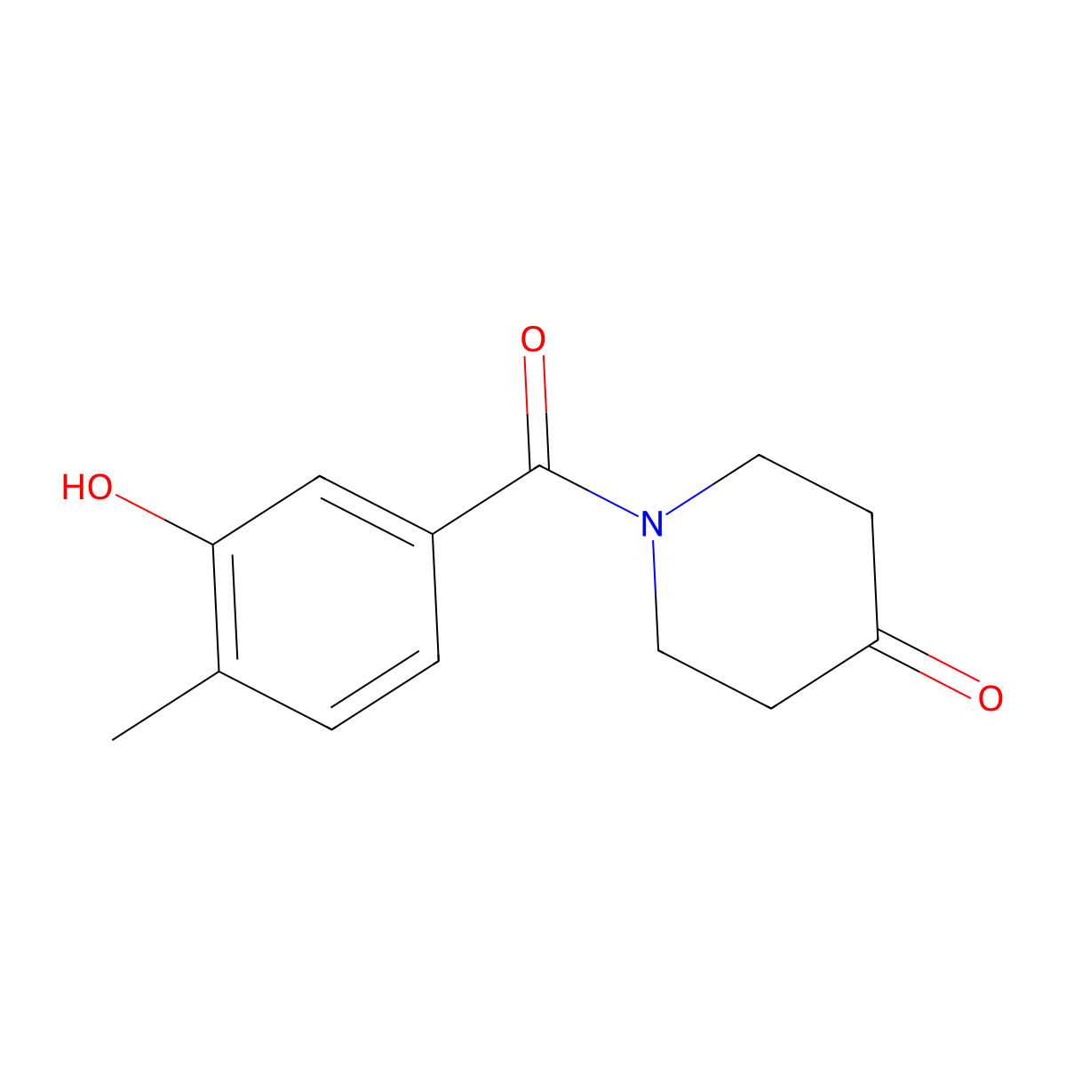 1-(3-Hydroxy-4-methylbenzoyl)-4-piperidinone molecular structure, CAS 1016837-55-0