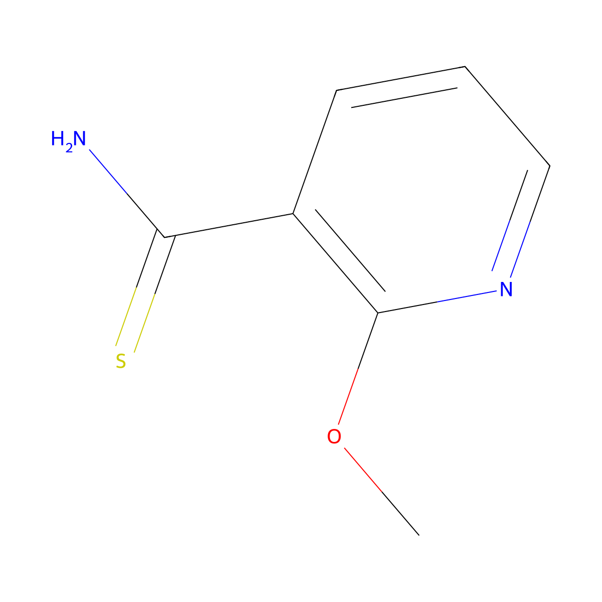 2-Methoxypyridine-3-carbothioamide molecular structure, CAS 1016837-97-0