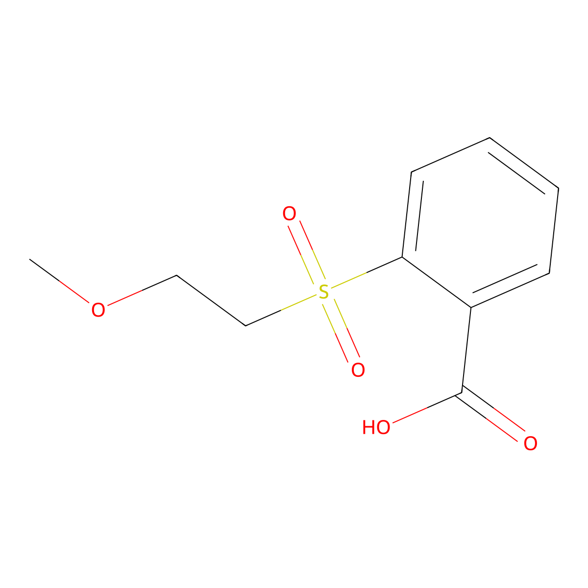 2-[(2-Methoxyethyl)sulfonyl]benzoic acid molecular structure, CAS 1016838-05-3