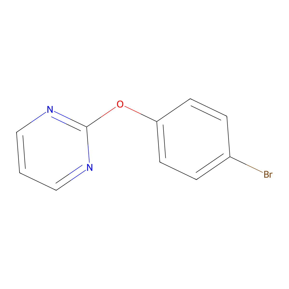 2-(4-Bromophenoxy)pyrimidine molecular structure, CAS 1016838-18-8