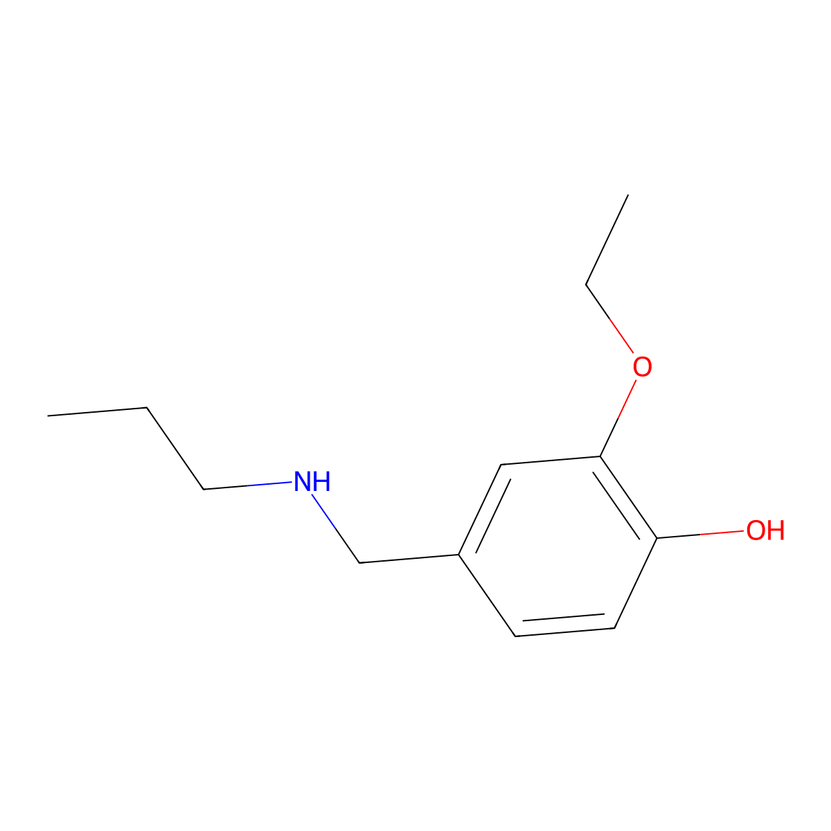 2-Ethoxy-4-[(propylamino)methyl]phenol molecular structure, CAS 1016839-28-3